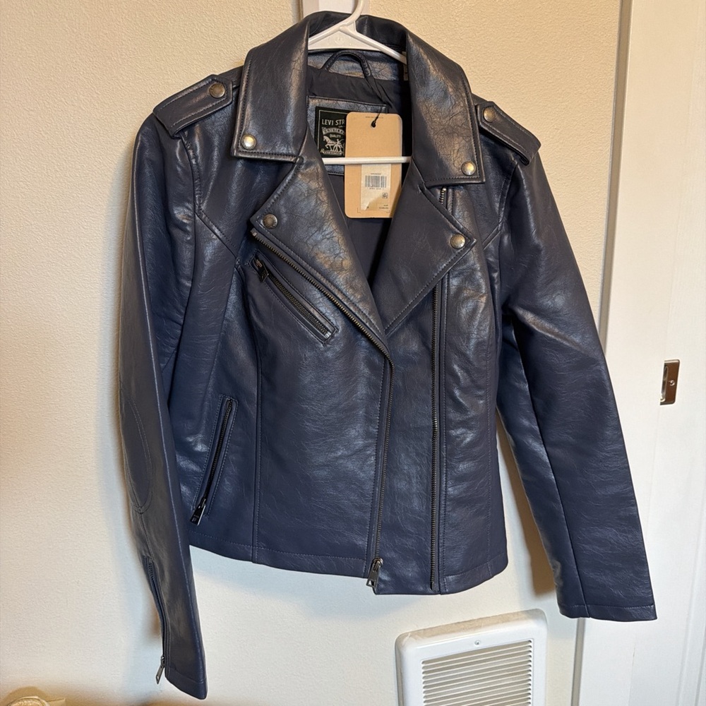 Levi’s Blue Leather Jacket